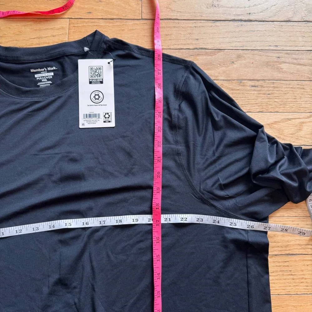 Members Mark Mens Favorite Soft Pullover Black Crewneck‎ Sweatshirt XXL